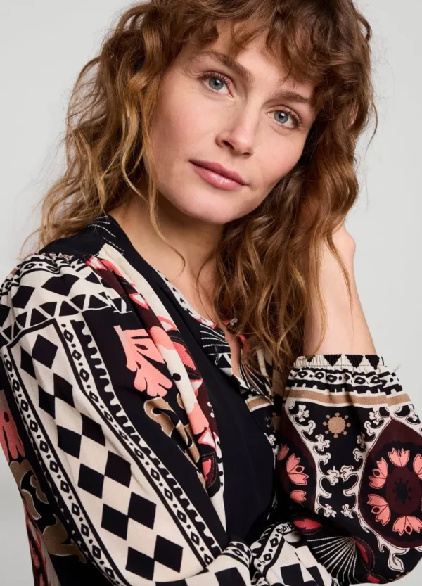 Vrouwen Summum Woman Tops & T-Shirts | Top Met Staanderkraag
