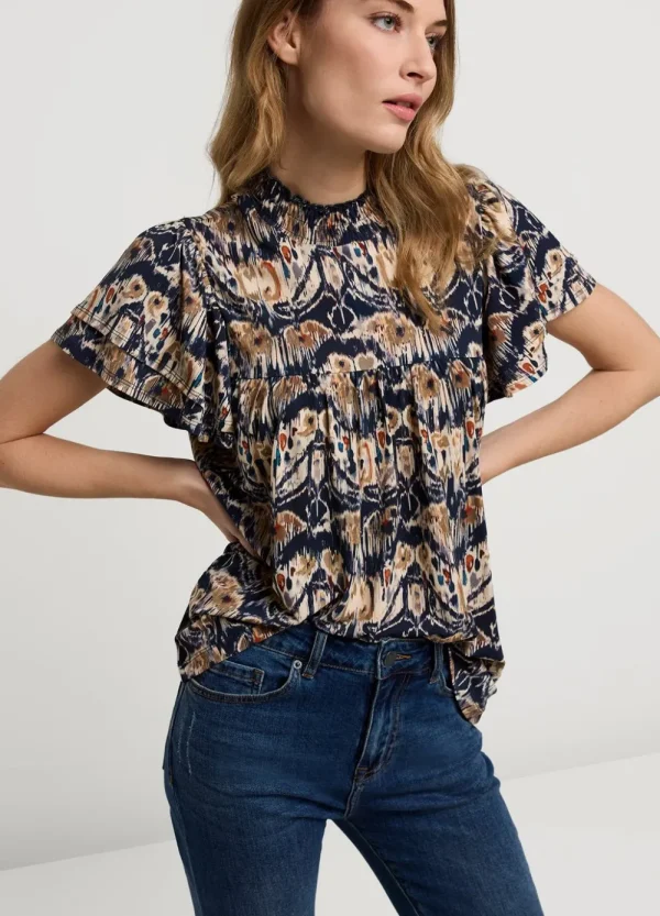 Vrouwen Summum Woman Tops & T-Shirts | Top Met Vlindermouw