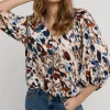 Vrouwen Summum Woman Tops & T-Shirts | Top V-Hals Camouflage Print