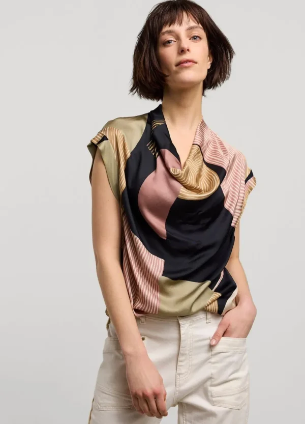 Vrouwen Summum Woman Tops & T-Shirts | Top Waterval Halslijn