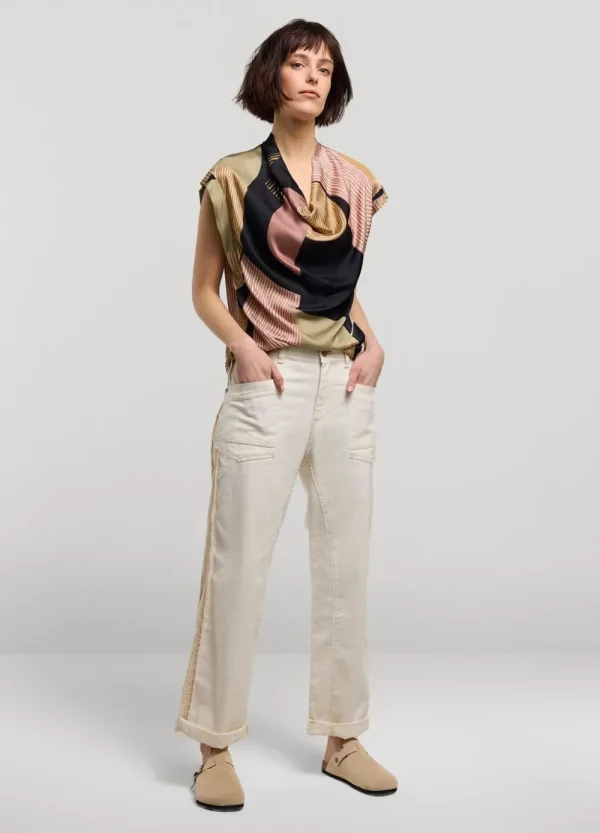 Vrouwen Summum Woman Tops & T-Shirts | Top Waterval Halslijn
