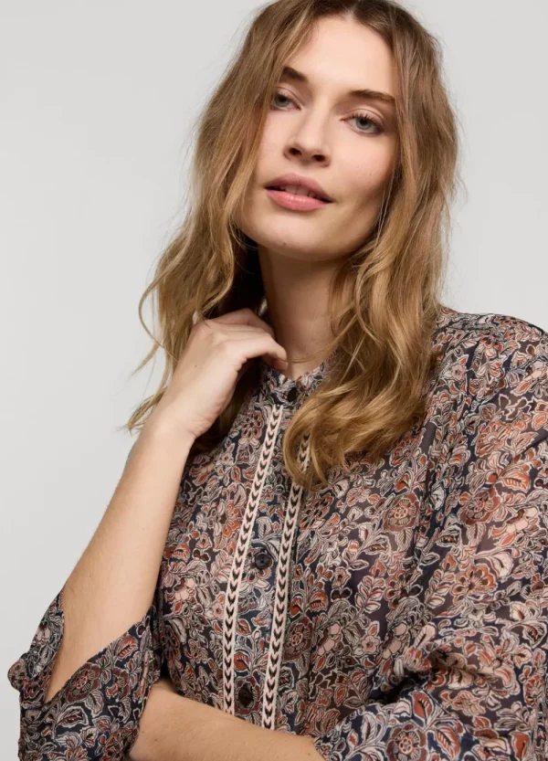 Vrouwen Summum Woman Blouses | Transparante Blouse Bloemenprint