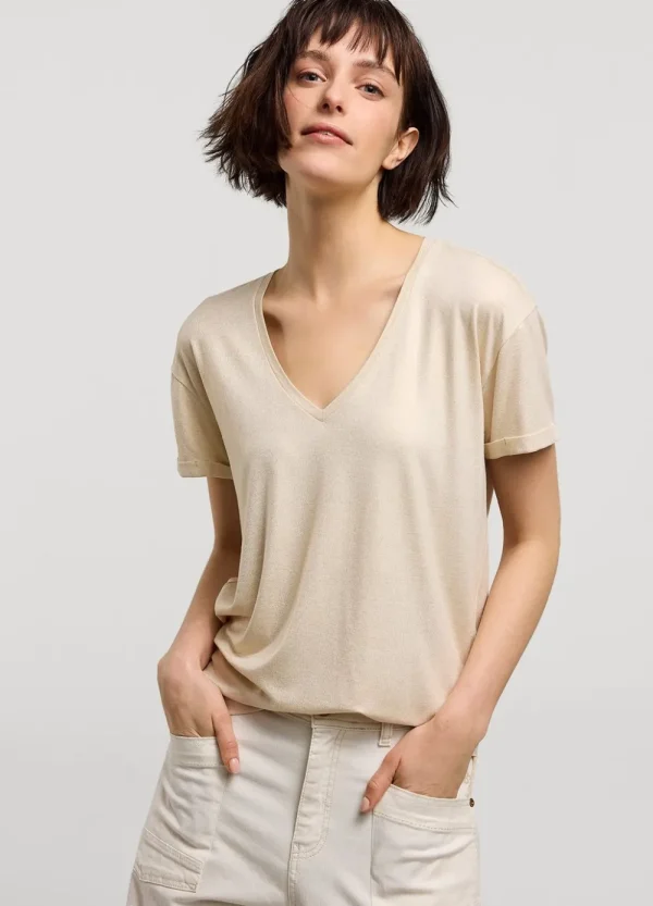 Vrouwen Summum Woman Tops & T-Shirts | T-Shirt Glittercoating