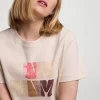 Vrouwen Summum Woman Tops & T-Shirts | T-Shirt Met Artwork Print