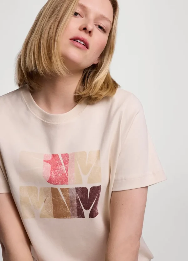 Vrouwen Summum Woman Tops & T-Shirts | T-Shirt Met Artwork Print