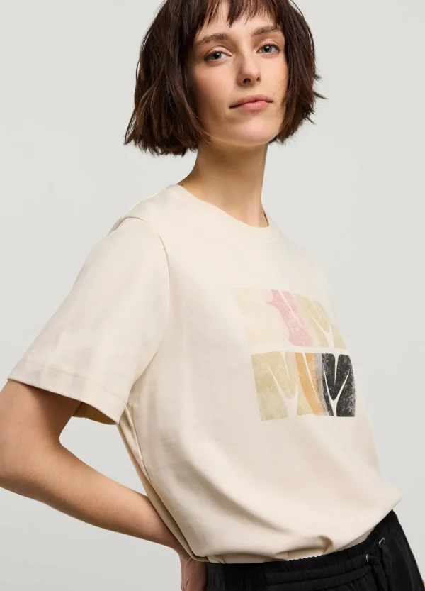 Vrouwen Summum Woman Tops & T-Shirts | T-Shirt Met Artwork Print