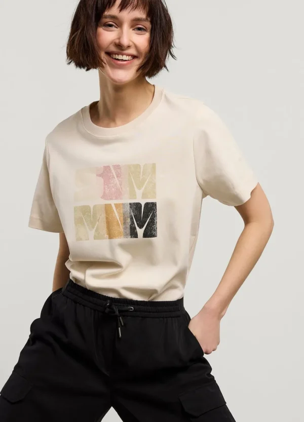 Vrouwen Summum Woman Tops & T-Shirts | T-Shirt Met Artwork Print