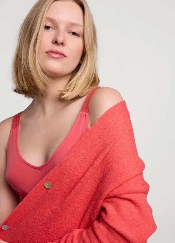 Vrouwen Summum Woman Truien & Vesten | Vestje Met Parelmoer Knoopjes