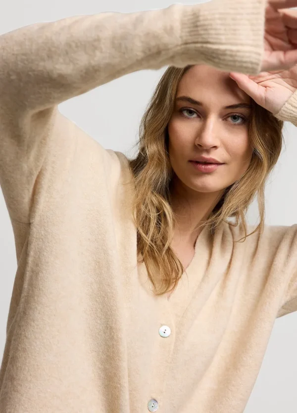 Vrouwen Summum Woman Truien & Vesten | Vestje Met Parelmoer Knoopjes