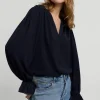 Vrouwen Summum Woman Tops & T-Shirts | V-Hals Drapey Satin Top