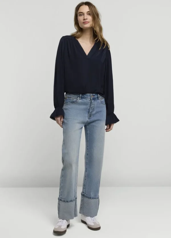 Vrouwen Summum Woman Tops & T-Shirts | V-Hals Drapey Satin Top