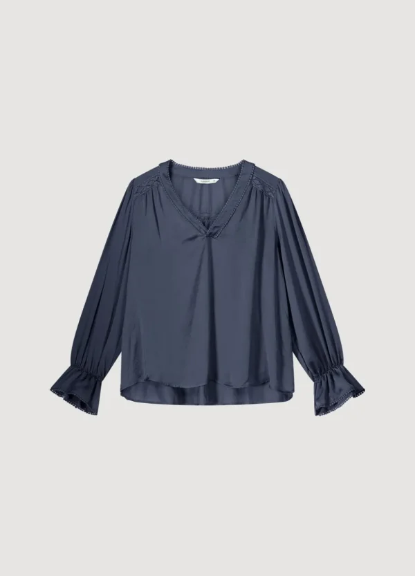 Vrouwen Summum Woman Tops & T-Shirts | V-Hals Drapey Satin Top