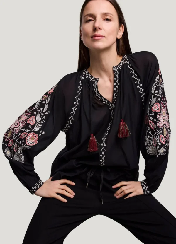 Vrouwen Summum Woman Blouses | Voile Blouse Met Borduur