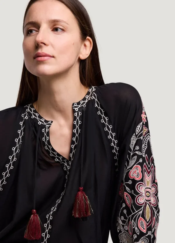 Vrouwen Summum Woman Blouses | Voile Blouse Met Borduur
