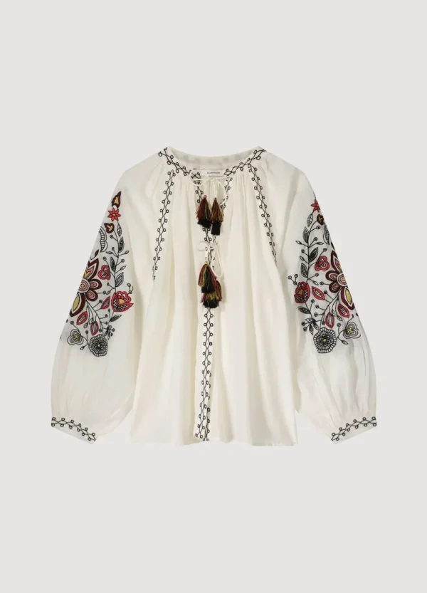 Vrouwen Summum Woman Blouses | Voile Blouse Met Borduur