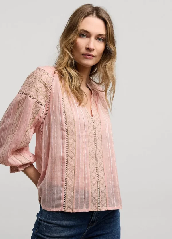 Vrouwen Summum Woman Blouses | Voile Blouse Met Kant