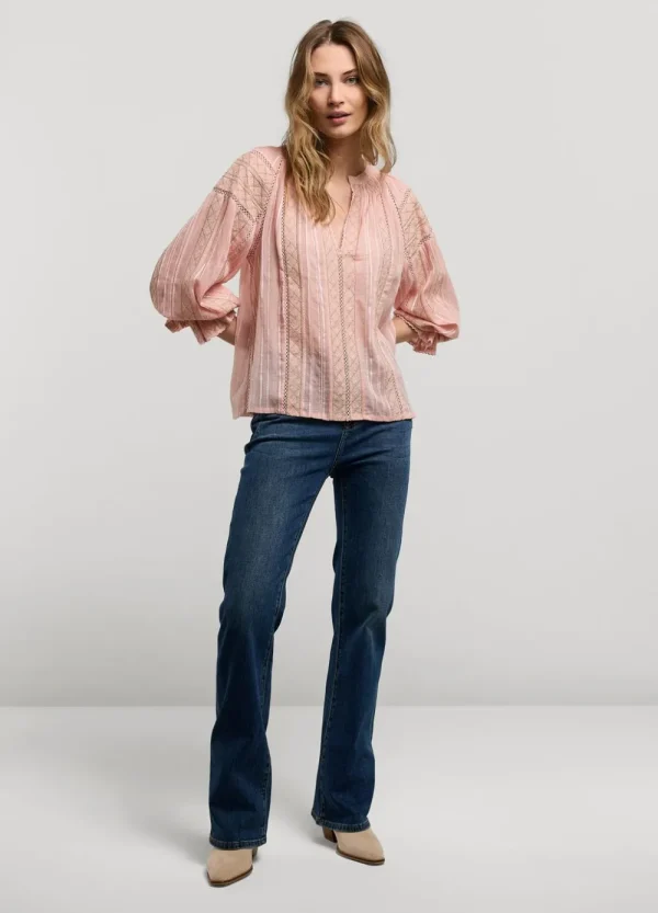 Vrouwen Summum Woman Blouses | Voile Blouse Met Kant