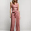 Vrouwen Summum Woman Broeken & Jumpsuits | Wijde Broek Met Ceintuur