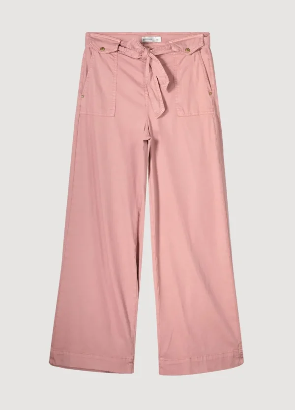 Vrouwen Summum Woman Broeken & Jumpsuits | Wijde Broek Met Ceintuur