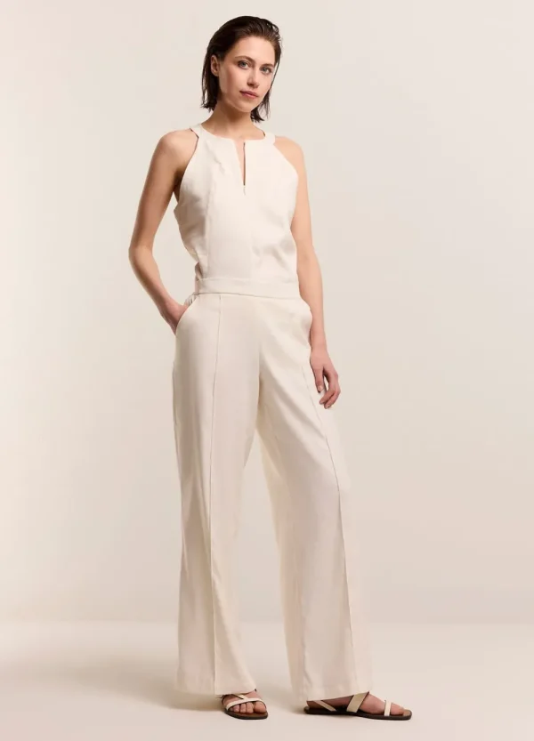 Vrouwen Summum Woman Broeken & Jumpsuits | Wijde Broek Met Pintuck