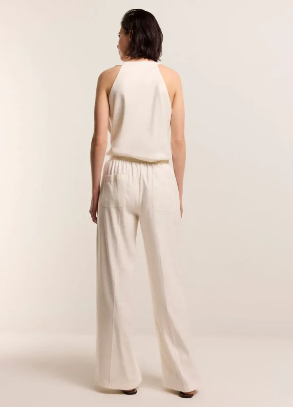 Vrouwen Summum Woman Broeken & Jumpsuits | Wijde Broek Met Pintuck