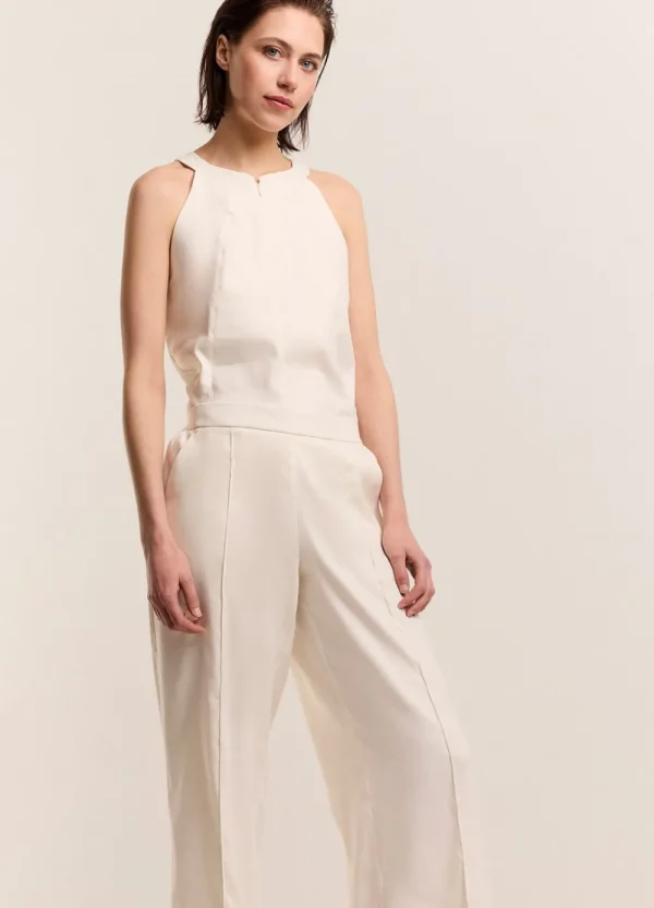 Vrouwen Summum Woman Broeken & Jumpsuits | Wijde Broek Met Pintuck