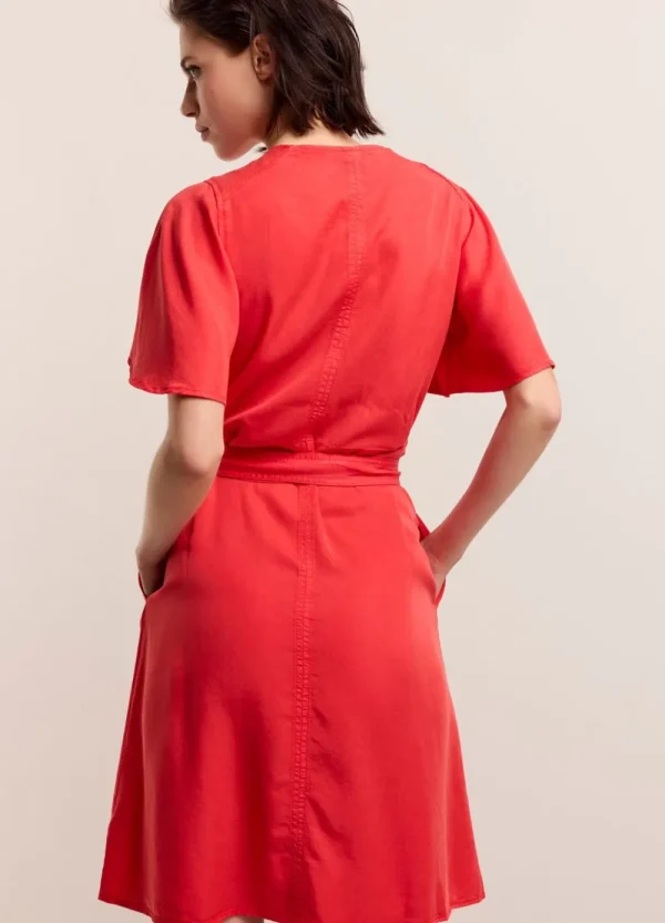 Vrouwen Summum Woman Jurken | Wikkeljurk Met Vlindermouw