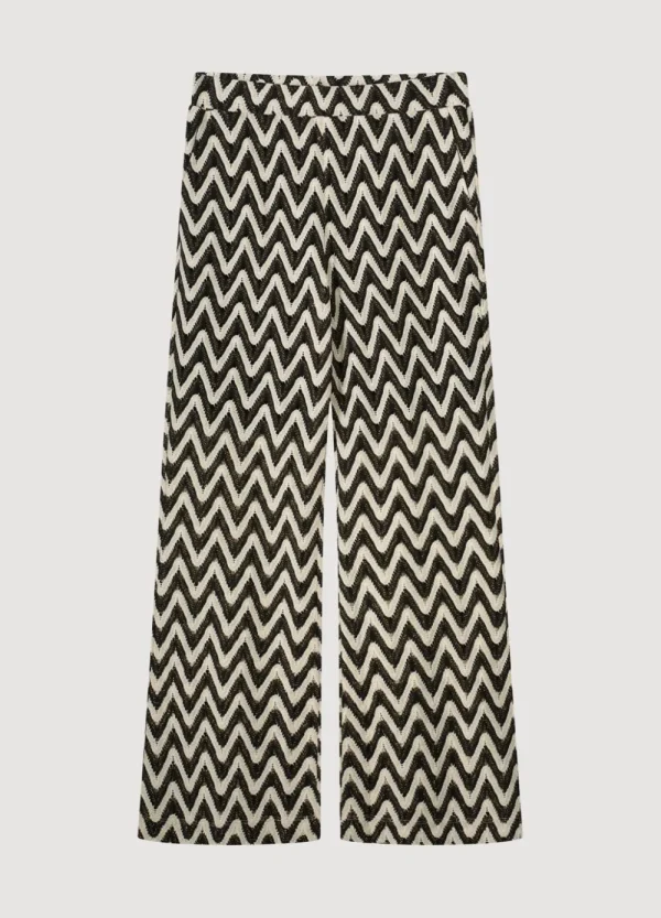 Vrouwen Summum Woman Broeken & Jumpsuits | Zigzag Broek Met Wijde Pijp